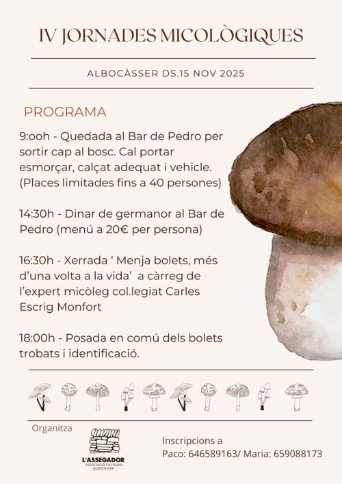 IV Jornades Micològiques 