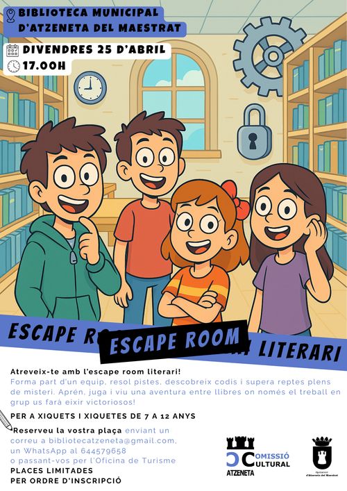 🔐 Escape room literari a la Biblioteca d’Atzeneta del Maestrat